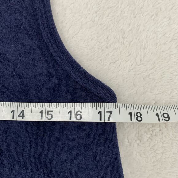 Offline by Aerie Womens XL Summer Lights French Terry Cropped Tank Navy Stretch - Picture 6 of 9